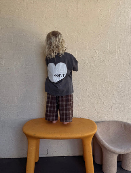 Kids Heart Tee CHARCOAL