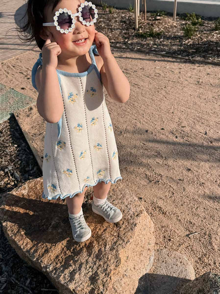 Bloom Pointelle Tie Dress PANSY