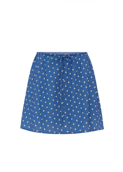 Frankie Silk Mini Skirt CORNFLOWER