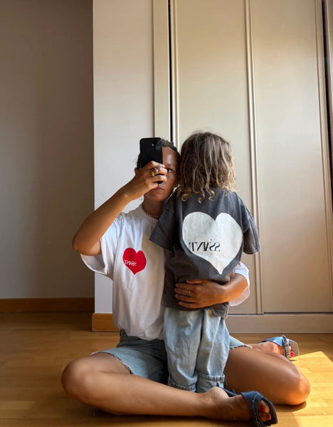 Kids Heart Tee CHARCOAL