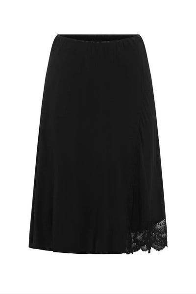 Tessa Silk Midi Skirt NOIR