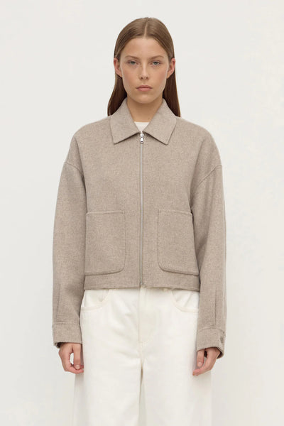 Dallas Wool Jacket PEBBLE