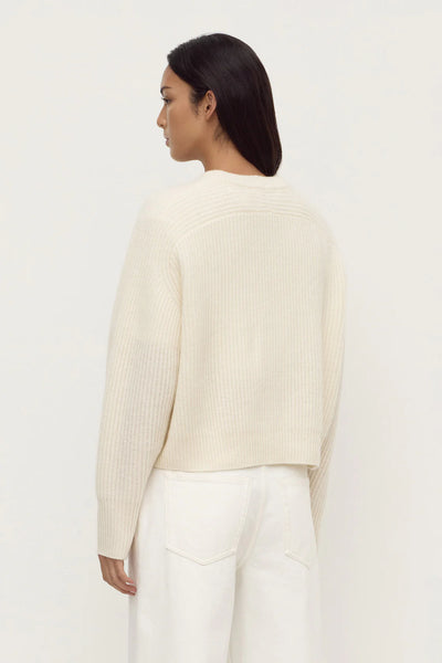 Amerie Cashmere Knit Jumper WHITE