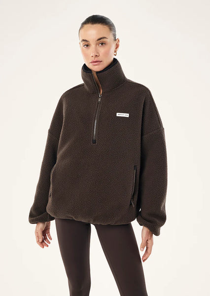 Rotate Quarter Zip COFFEE