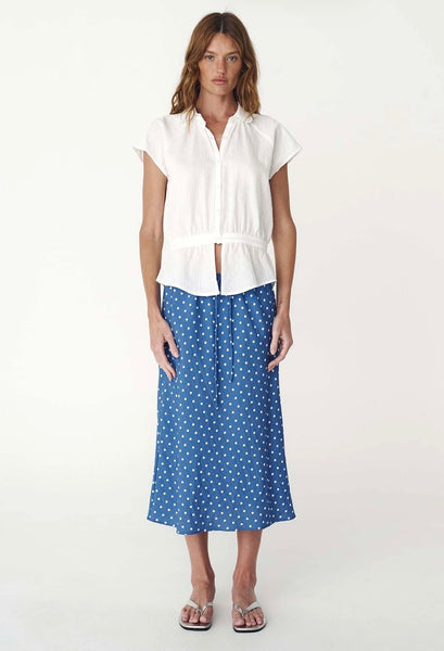 Allie Peplum Blouse BONE