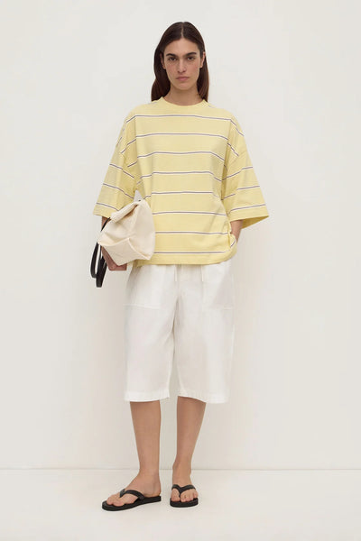 Nora Cotton Stripe Oversized Tee RIND STRIPE