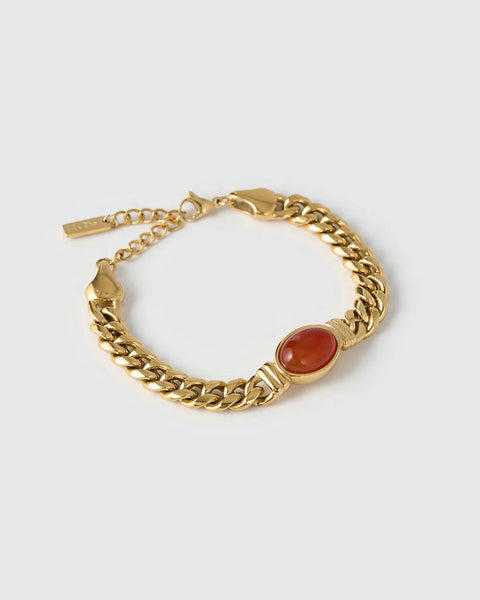 Odette Barcelet RED AGATE / 14K GOLD PLATED
