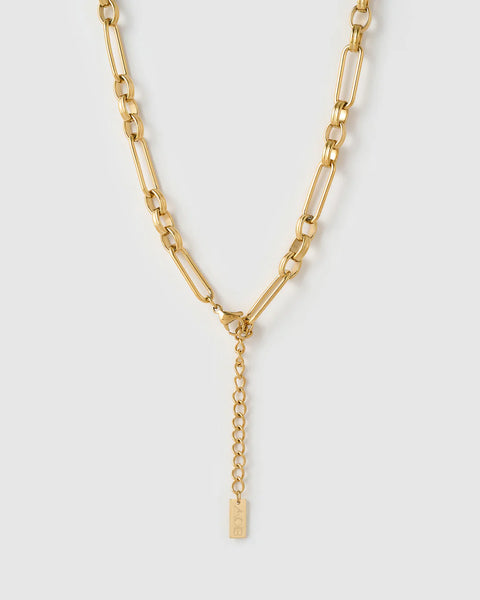 Mason Necklace CITRINE/ 14K GOLD PLATED