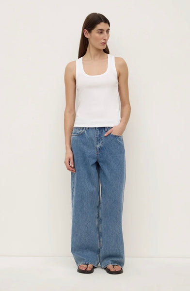 Robyn Scoop Rib WHITE