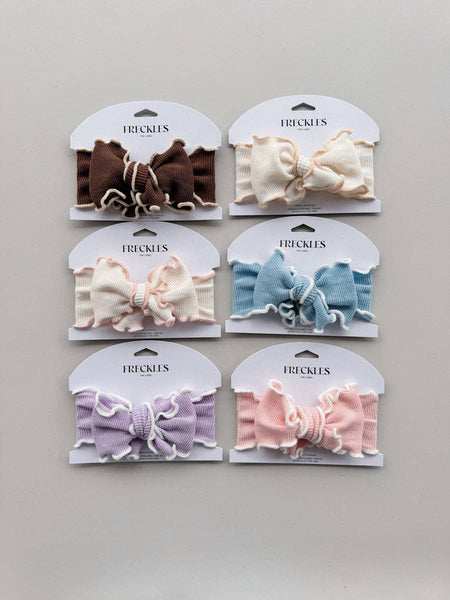 Knit Frill Baby Headband CHOCOLATE/ OAT