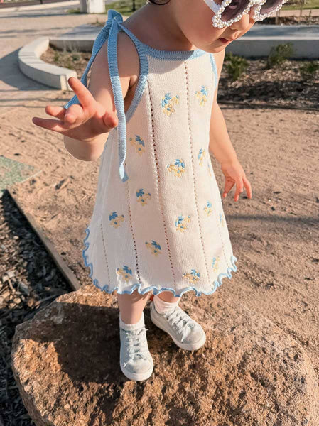 Bloom Pointelle Tie Dress PANSY
