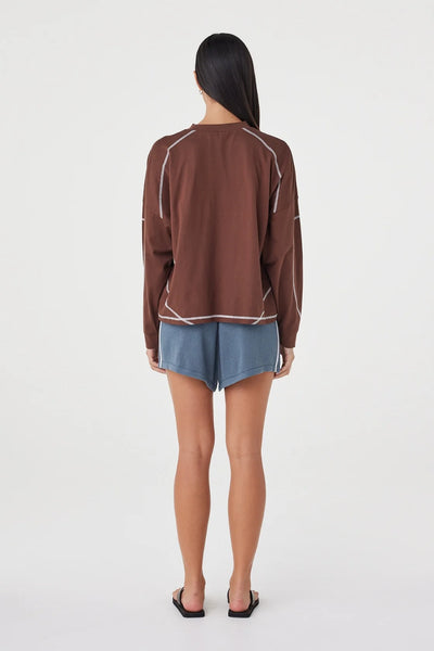 Kesh Long Sleeve Tee ESPRESSO & CREAM