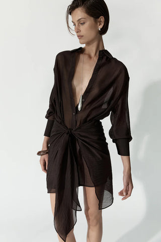 Sailor Mini Dress CHOCOLATE