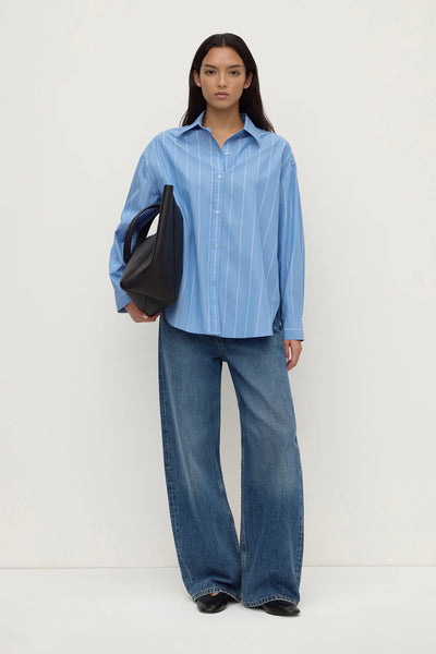Marcia Stripe Long Sleeve Shirt BLUE/ WHITE STRIPE