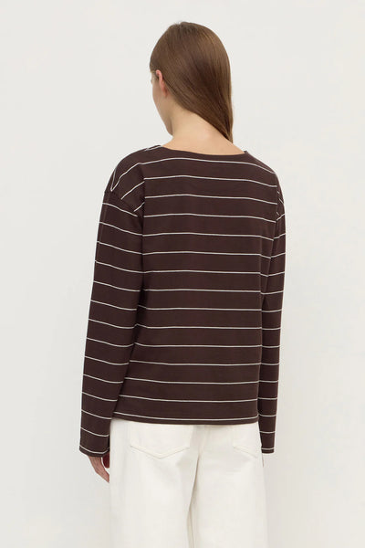 Scout Long Sleeve Tee GANACHE/ CREAM STRIPE