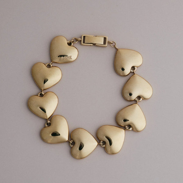 Lisa Puffy Heart Bracelet GOLD