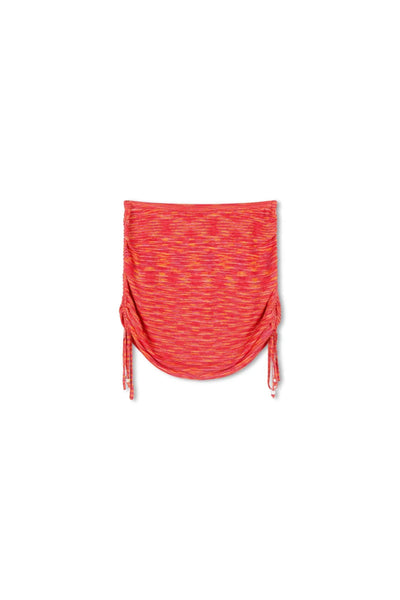 Emi Ruched Mini Skirt CORAL