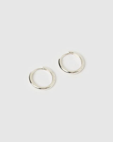 Jett Hoop Earrings SILVER