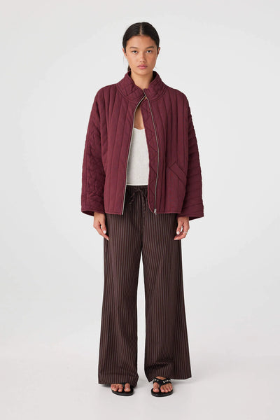 Tessa Quilted Jacket MERLOT
