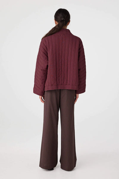 Tessa Quilted Jacket MERLOT