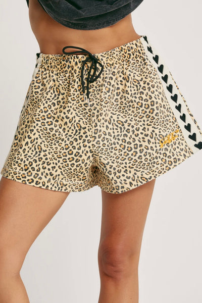 Leopard Mini Hearts Shorts