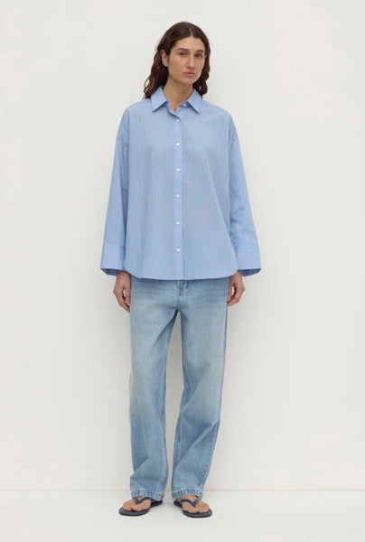 Delaney Italian Stripe Shirt BLUE
