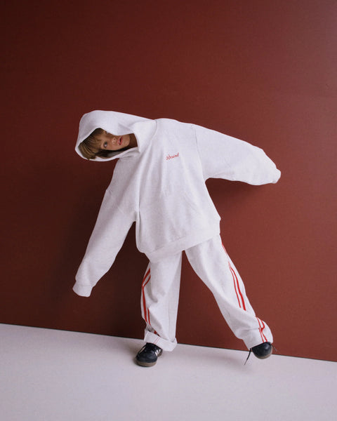 Kids Logo Hoodie GREY/ RED