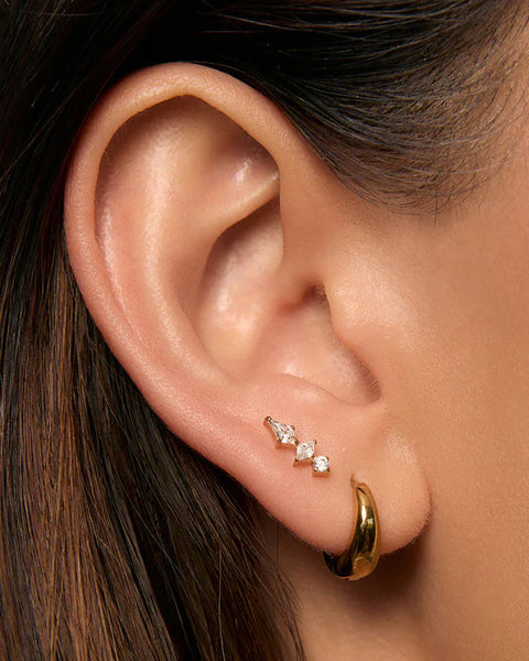 Ava Flat Back Earrings 14K GOLD PLATED
