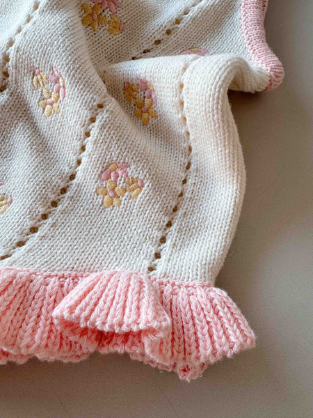 Bloom Pointelle Tie Romper COSMOS PINK
