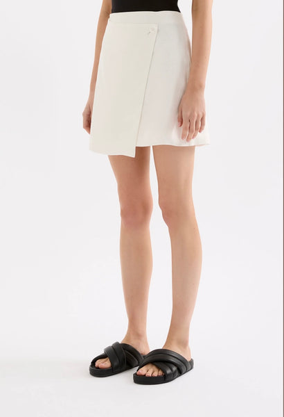 Thilda Linen Skirt WHITE