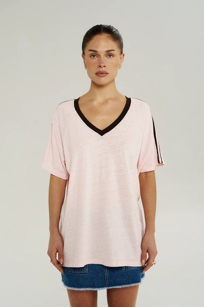 V Neck Jersey Tee DUSTY ROSE DUR