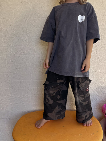 Kids Heart Tee CHARCOAL
