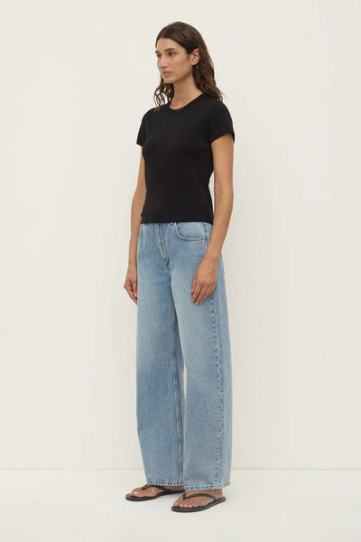 Lyla Cap Sleeve Tee BLACK