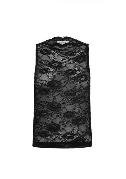 Tonya Rose Lace Tank NOIR