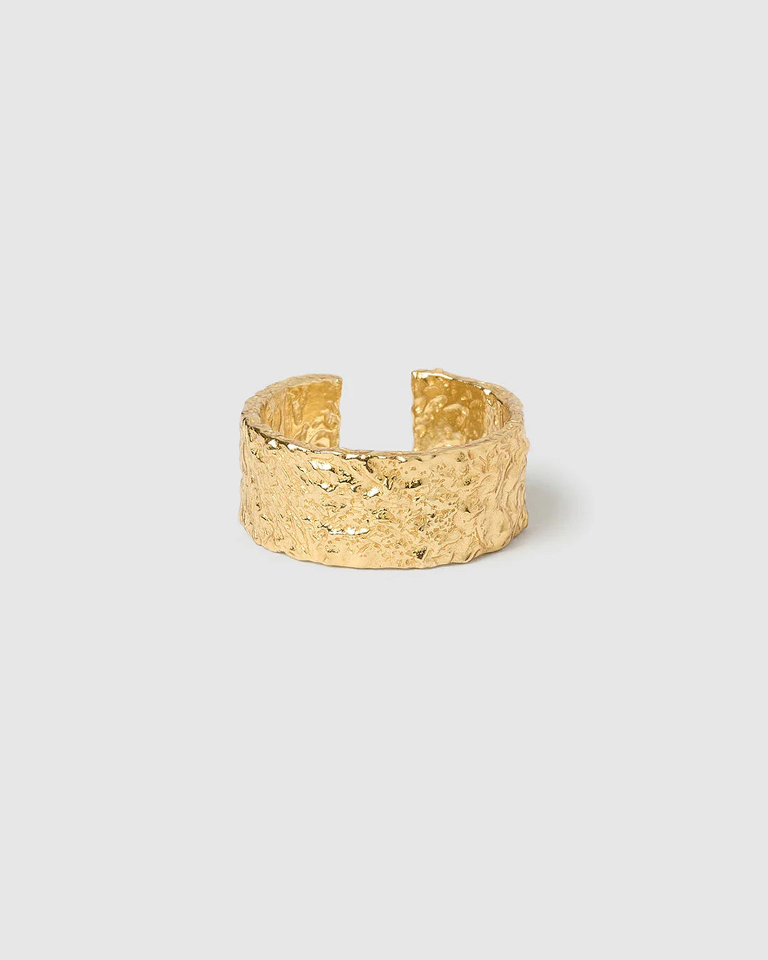 Eros Gold Textured Ring - Large