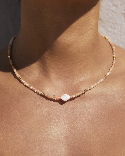 Mila Gemstone Necklace ROSE