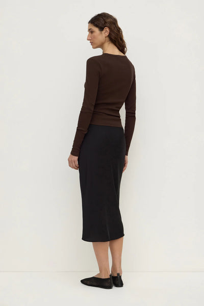 Amaris Silk Skirt BLACK