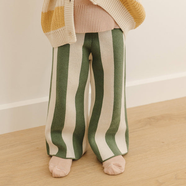 Organic Knit Stripe Pants CLOVER