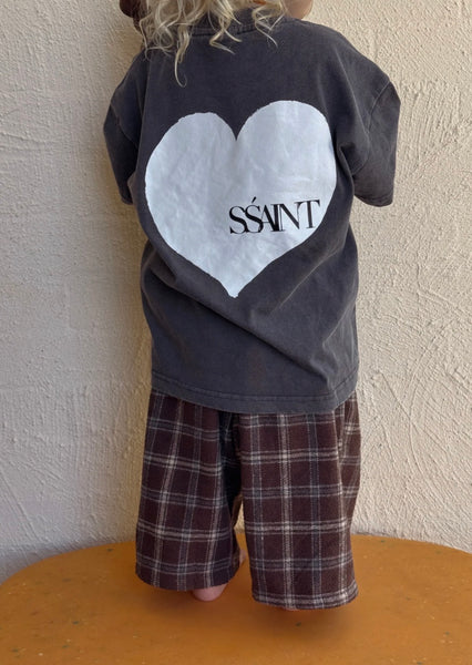 Kids Heart Tee CHARCOAL