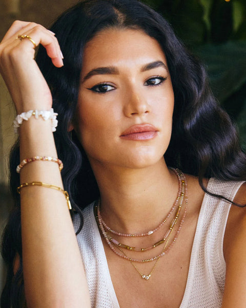 Mila Gemstone Necklace ROSE