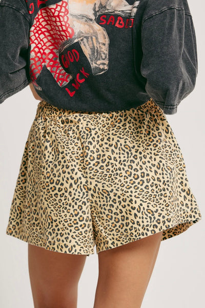 Leopard Mini Hearts Shorts