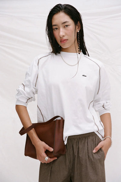 Kesh Long Sleeve Tee CREAM & ESPRESSO