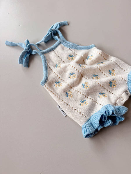 Bloom Pointelle Tie Romper PANSY