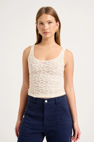 Rosalie Lace Tank WHITE