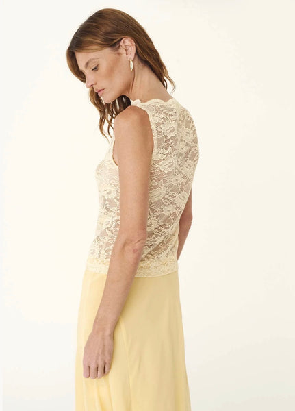 Tonya Rose Lace Tank BUTTER CREME