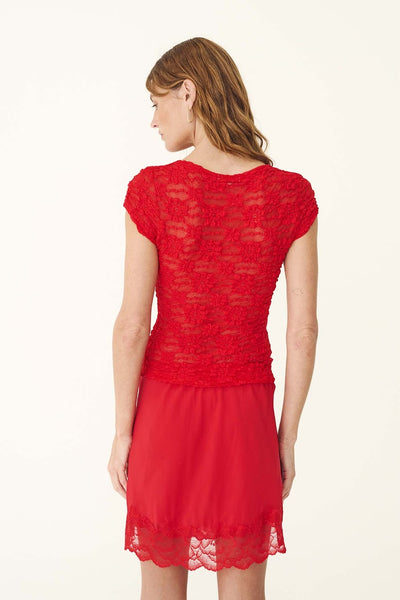 Galo Sunflower Lace Tee FLAME RED