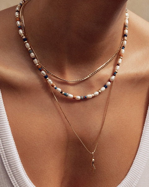Cornicello Gold Charm Necklace - Large