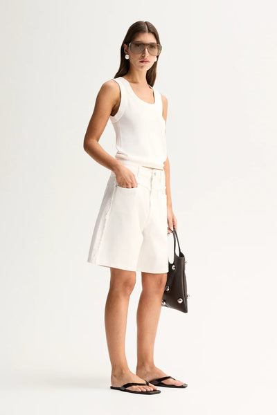 Perkins Denim Short IVORY