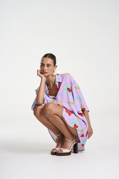 Big Shirt LILAC TROPPO