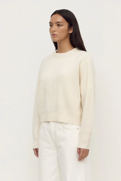 Amerie Cashmere Knit Jumper WHITE